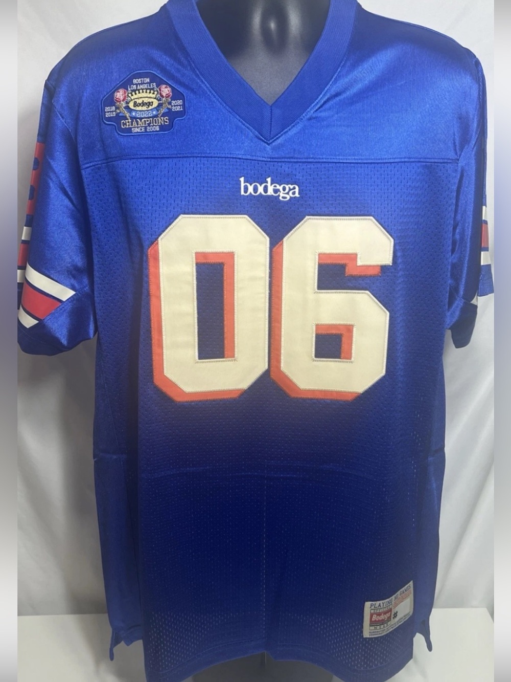 NWT Bodega Athletic Wear Dazzling Blue Jersey Mens Large Casual Streetwear
